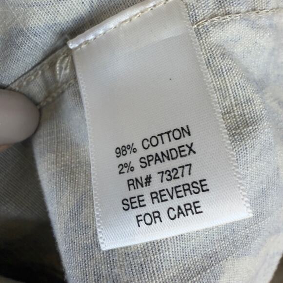 Croft & Barrow stretch blue denim paisley jacket, sz 14 casual, mature #4187 - Picture 11 of 12